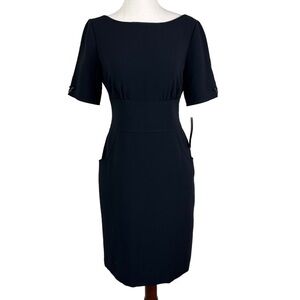 Tahari ASL Black V Back Dress